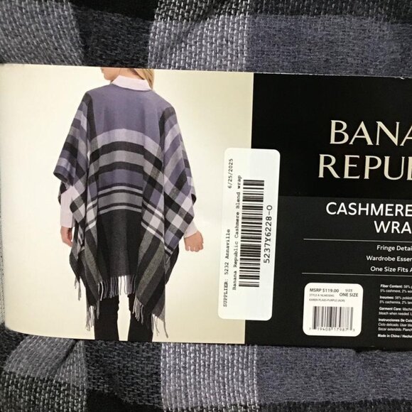 NWT Banana Republic Cashmere Blend Wrap - Picture 3 of 5